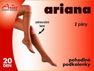 Ariana - pohodlné podkolenky, 2 páry v krabičce